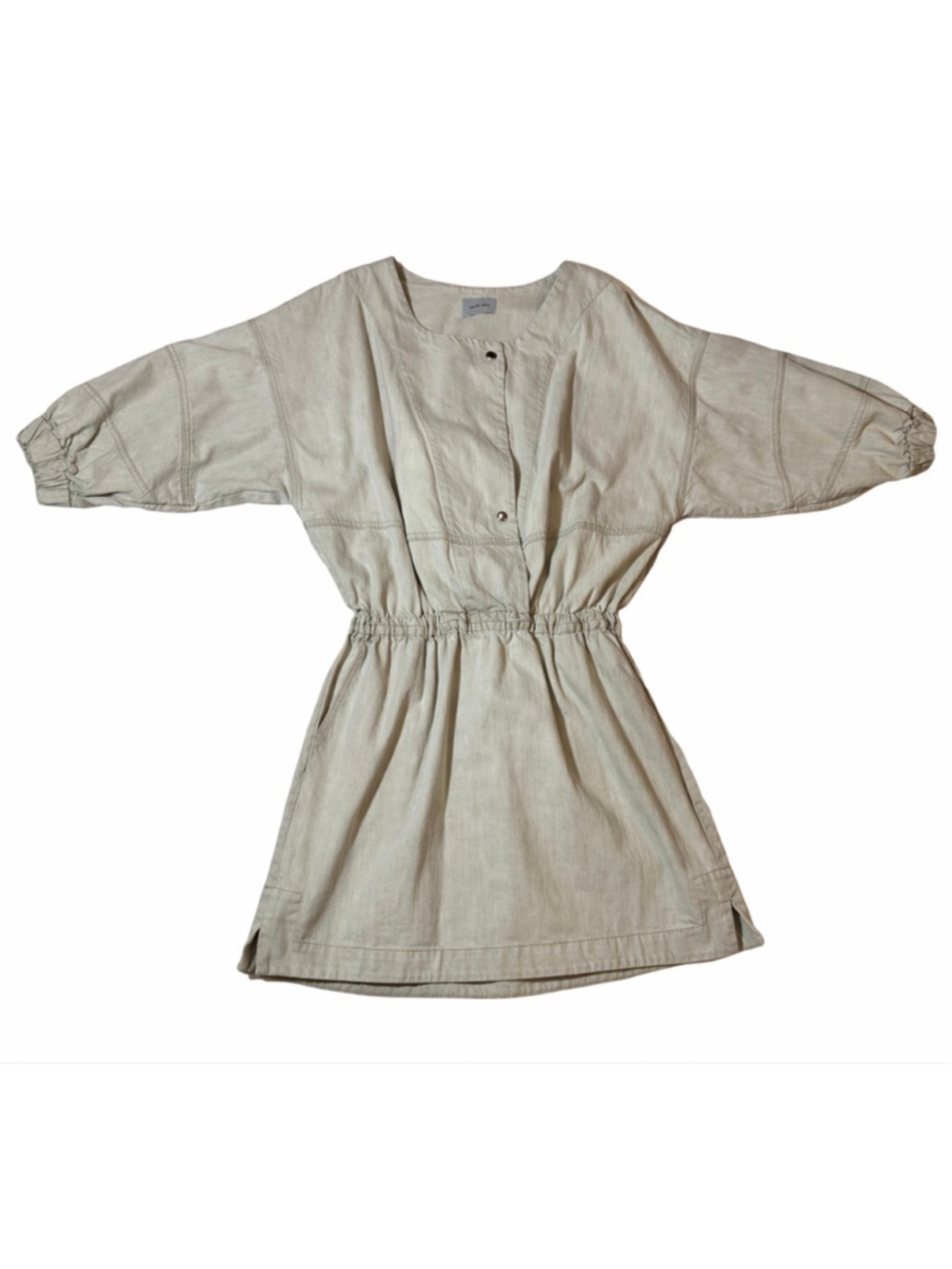 Rachel Comey Cotton Popover Dress Minimalist Designer Neutral Utility Size 8